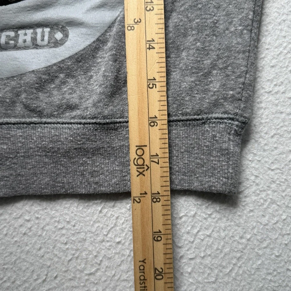 Vtg 90s Pokemon Pikachu Sweatshirt Boys Sz XS Gray Black Raglan Crewneck Graphic